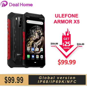 Перейти на Алиэкспресс и купить Ulefone Armor X5 смартфон с 5,5-дюймовым дисплеем, ОЗУ 3 ГБ, ПЗУ 32 ГБ, 5000 мАч