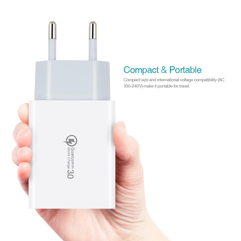 USB зарядное устройство 3.5A 5 в мобильный телефон Быстрая зарядка QC 3,0 дорожный настенный адаптер ЕС США штекер для samsung Xiaomi iPhone