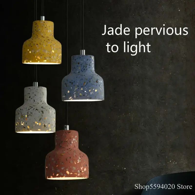 Скандинавская полупрозрачная цементная Подвесная лампа креативный светильник