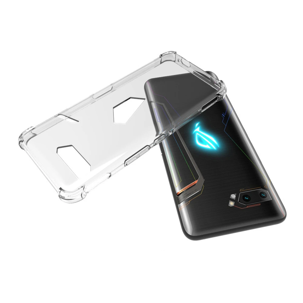 Rog Phone 2 Чехол Подушка безопасности противоударный мягкий ТПУ чехол для Asus ZS660KL ROG Phone II 2 прозрачный силиконовый чехол 6,59"