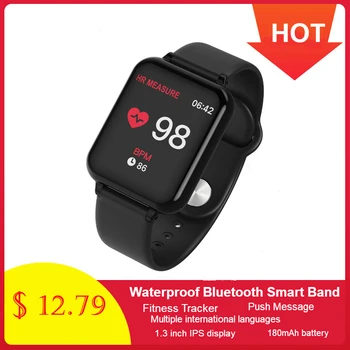 

696 B57 Smart Watch Blood Pressure Fitness Tracker Heart Rate Tracker IP67 Waterproof Bluetooth Smart Bracelet Sport Wristwatch