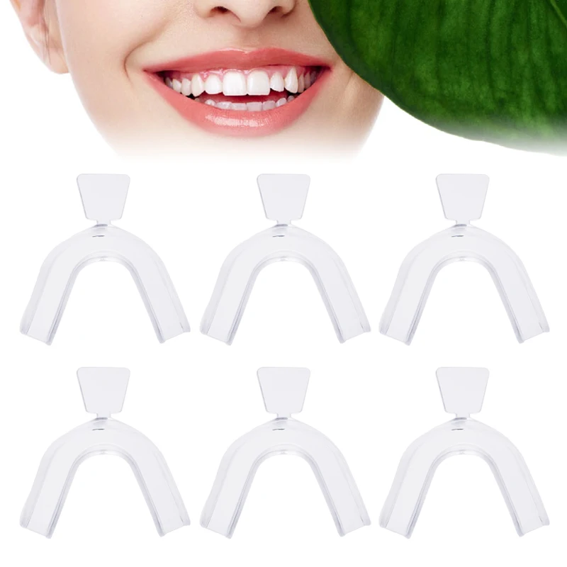 

6pcs Moldable Dental Splint Teeth Trays Set Thermoforming Teeth Whitening Tool Home Oral Care Whitening Gel Mouthguard