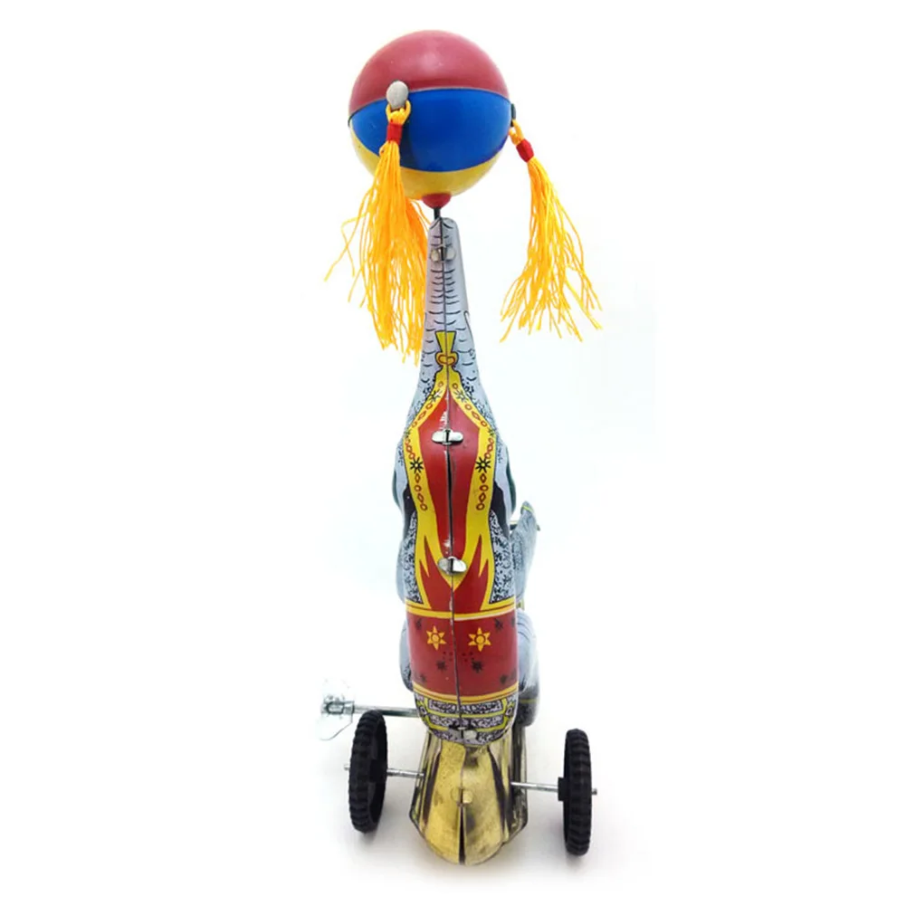 Kids toys Vintage Iron Cycling Elephant Table Ornament Kids Toy Gift Classic Wind Up Clockwork toys Classic Toys