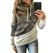 Aliexpress - Vintage Patchwork Sweatshirts Women Hooded Fleece Loose Long Sleeve Tops Casual Ladies Pullover Hoodie Female Sport Sweatshirt