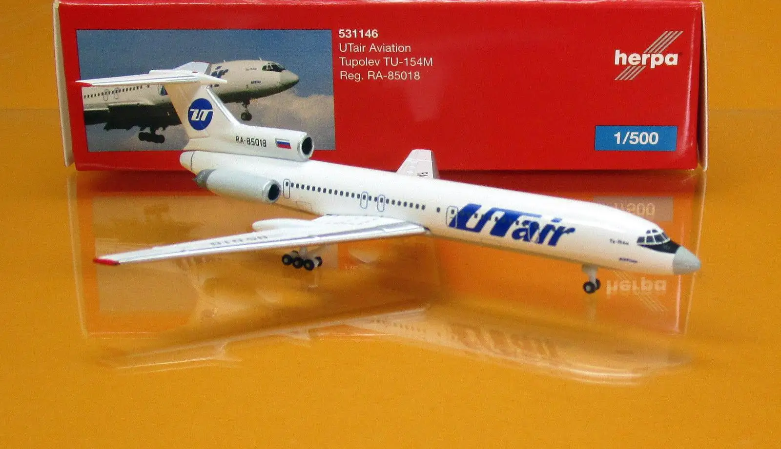Herpa Россия UT авиация Туполев TU-154M Reg RA-85018 1/500 литой самолет модель самолета