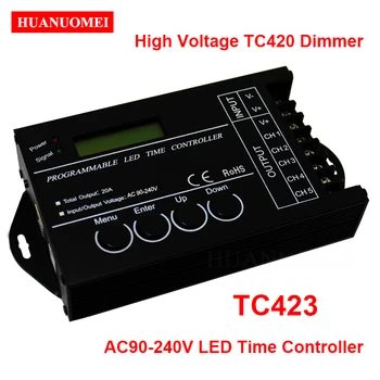 

High Voltage AC90-240V TC420 Programmable LED Time Controller TC423 RGB LED Controller,Aquarium lighting Timer Dimmer,5Channels
