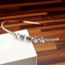 Роскошные кубические циркония женские повязки для волос прозрачный Круглый кристаллический горный хрусталь повязки на голову Блестящие модные аксессуары для волос ювелирные изделия