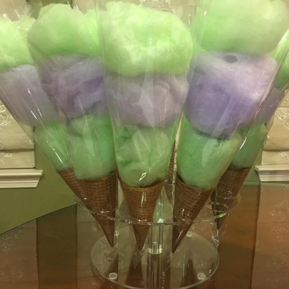 16-Hole Ice Cream Stand A Set Of Round Acrylic Material Cone Dessert Holder Waffle Popcorn Display Stand Party Shelf TW039
