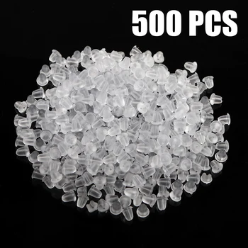 

Shellhard Stud Earring Plugs DIY Jewelry Findings Parts 500 pcs/lot Silicone Rubber Earring Backs Stopper Jewellery Making