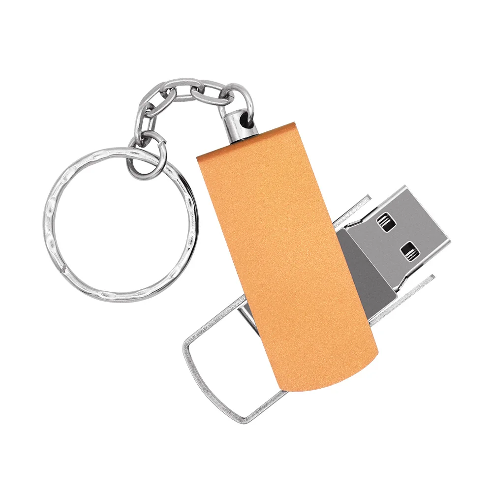Orange Мини Флешка 128MB Usb флэш-накопитель 4gb USB2.0 Флешка 8gb 16gb 32gb Флешка 64gb с подарочным кольцом для ключей новейший u-диск - Цвет: Orange