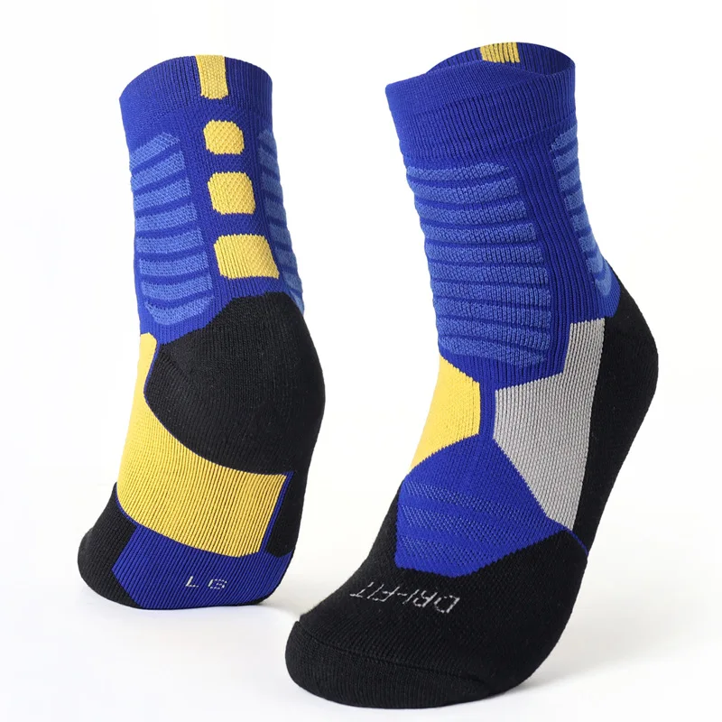 Performance Sport Crew Socks Men Outdoor Elite Fitness Basketball Running Sock Breathable Thick Cushion Compression Quarter Sock