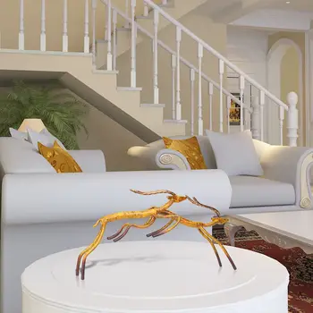 

Antelope Iron Sculpture Home Decoration Crafts Animal Figurine For Living Room Dining Room Office Decor Gift Ornaments