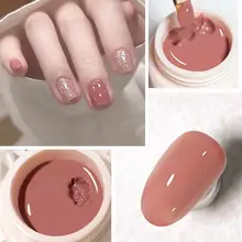 

Non-Fading 5ml Beauty Clear Nail Varnish Mousse Solid UV Gel Lightweight Nail Polish Gel Smooth for Lady