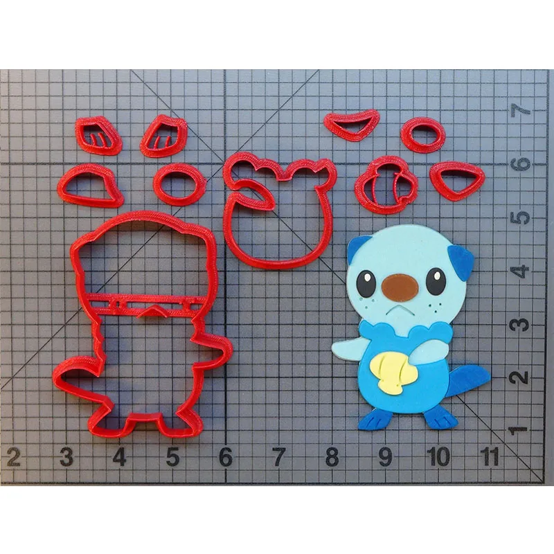 Raikou Chikorita Entei Vaporeon Cyndaquil Popplio Oshawott Go Egg 3D Печатный PLA пластик помадка украшение для печенья резак набор