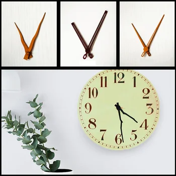 

100sets Wooden hands Clock Watch Quartz Wall Clocks DIY Home Decoration Repair Tool Accessories Parts Kit Black walnut pointers