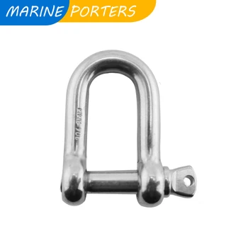 

M22 M25 M28 Screw Joint Carabiner D Shackle Fob Key Ring Keychain Hook Stainless Steel Staples Connector Buckle Solid Metal 1PCS