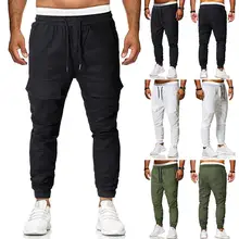 MeterMall Для мужчин без застежки на поясе; дышащие штаны свободного кроя Повседневное брюки с несколькими карманами для занятий спортом