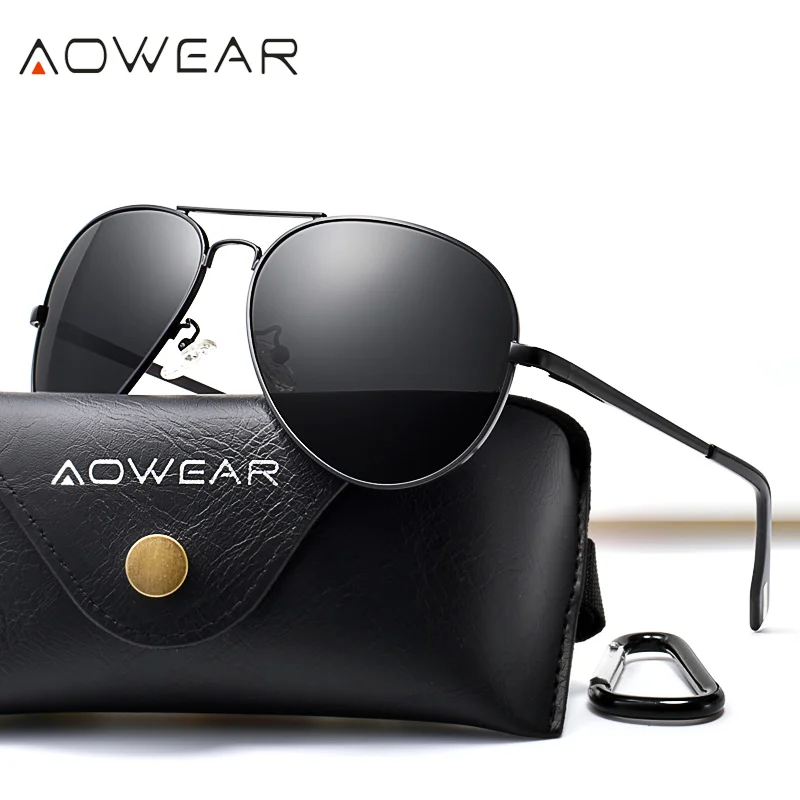 Солнцезащитные очки AOWEAR Мужские поляризационные классические авиаторы