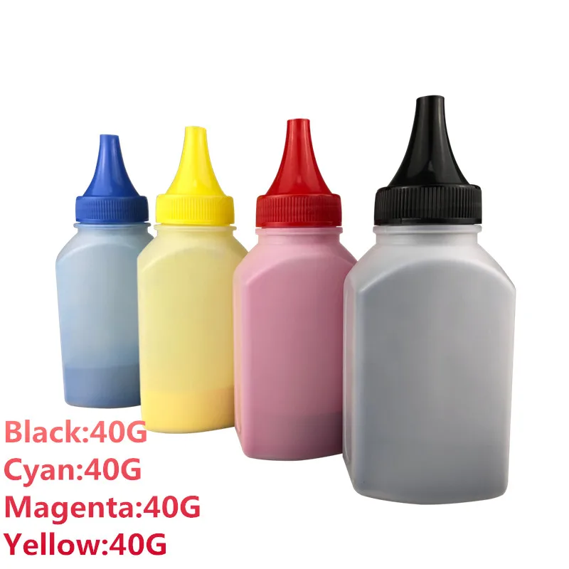 100g/Bottle,5 Black,5 Cyan,5 Magenta,5 Yellow No-name Refill Laser Copier Color Toner Powder Kits for Konica Minolta Bizhub C8650 C 200 200e 20 253 353 8650 Laser Printer Toner Power