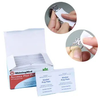 

100Pcs/Box Portable Medical Alcohol Prep Pad Swabs Wipes Skin Jewelry Cleaner