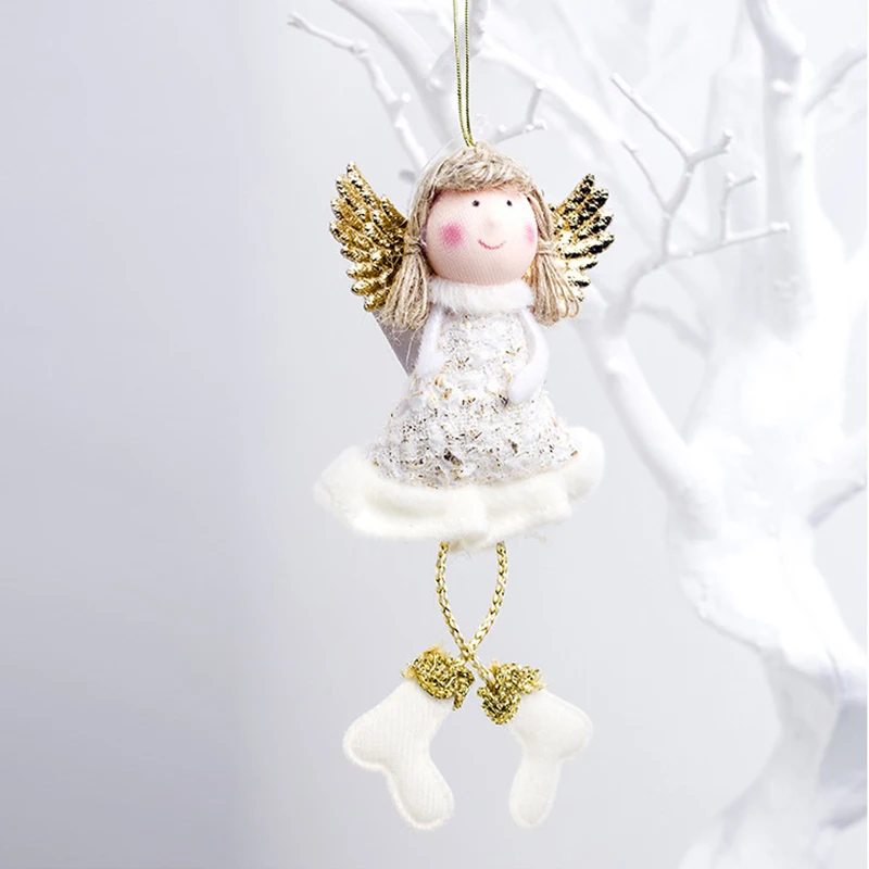 Рождественская кукла стоячие Крылья ангела милый ангел плюшевая Рождественский