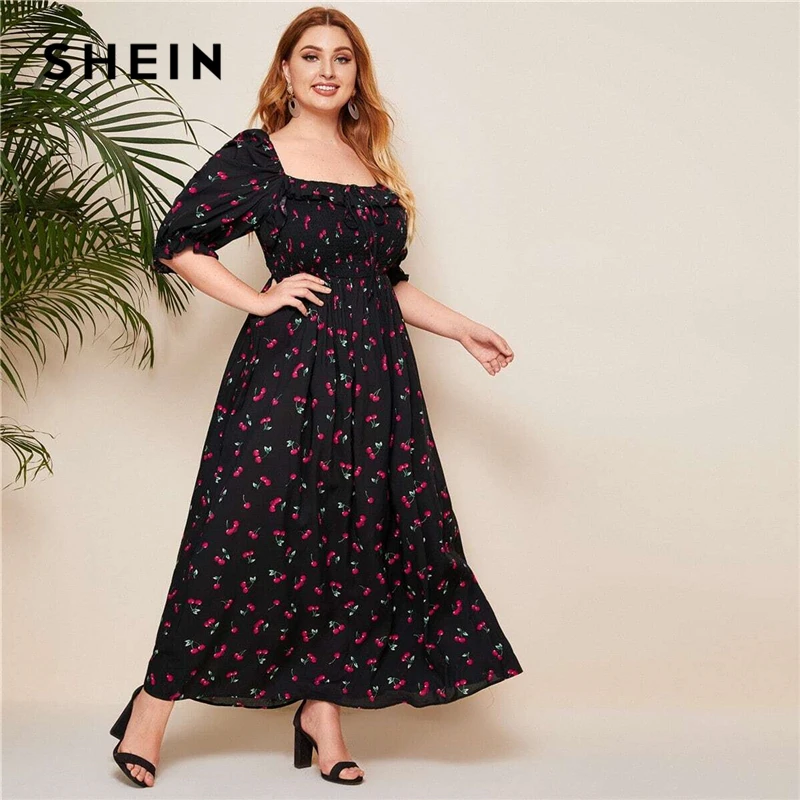 shein cherry dress