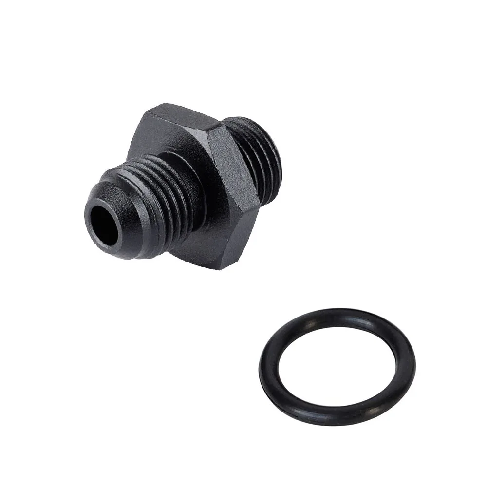 10AN Flare to Metric 18 x 1.5mm Pipe Hose Adapter Fitting Aluminum Black  Anodized AN10 Male Flare to M18-1.5 mm Male Metric Thread