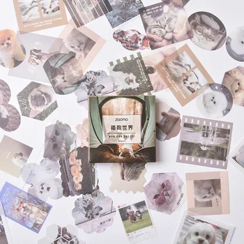 

80 pcs/pack Cute cats and dog decorative stickers Bullet Journal Scrapbooking DIY Diary Album Stick Label Stationery stickers