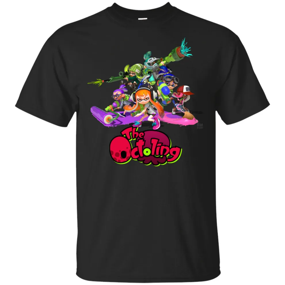 В Octoling Splatoon² 2 игровая футболка 2019 Chaos Vs заказ мужские черные S-3Xl подростковый