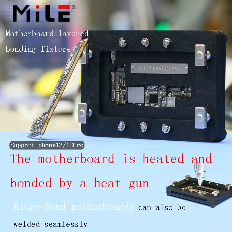 

MJ S17 Locking Plate Layered Fitting Fixture for Iphone 12/12Pro Mobile Phone Repair Motherboard Fixture Positioning Platform