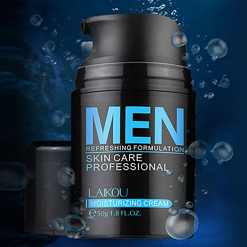 Best Chance of  New Hot Natural Men's Face Lotion Moisturzing Oil Balance Brighten Pores Minimizing 50g Men Facial 