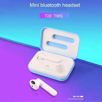 

Mini T20 Wireless Bluetooth Earphone Stereo Touch HD Call Handsfree Waterproof Sport Music Headset With Charging Box For Phone