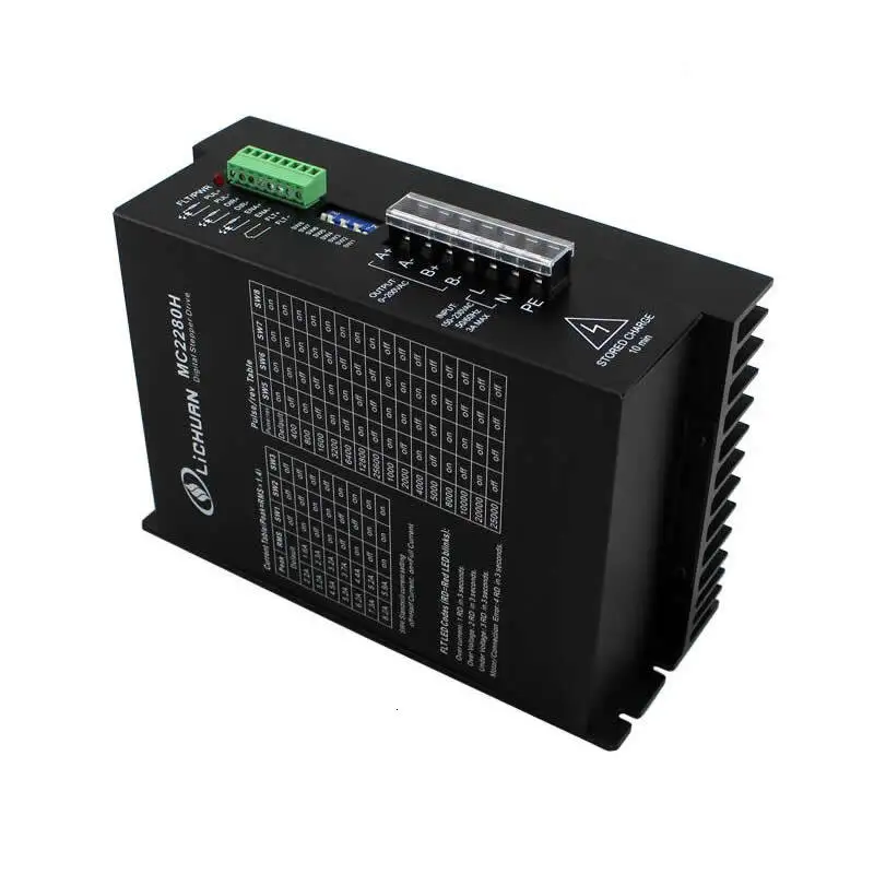 Lichuan Nema42 Драйвер шагового двигателя MC2280H двухфазный AC220V 1.6A-8.2A CE Цифровой Драйвер шагового двигателя контроллер на станке с ЧПУ