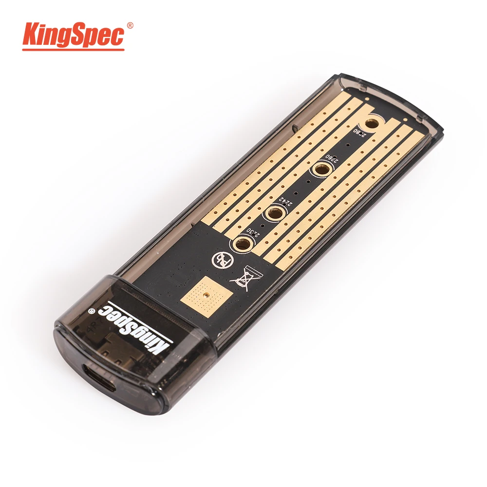 KingSpec NVME M.2 PCIe SSD Корпус чехол type-C 3,1 GEN2 10 Гбит/с SSD Мобильный коробка для жесткого диска внешний корпус для M2 SSD