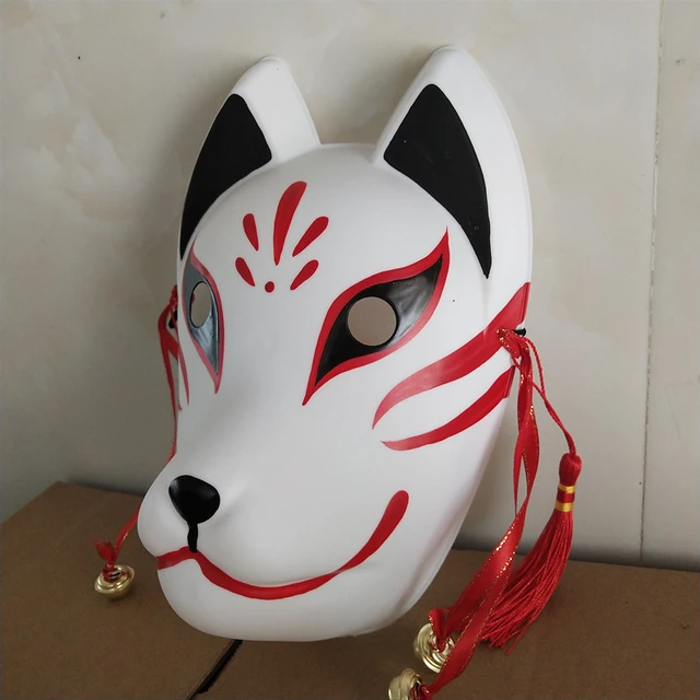 3D Printable Japanese Kitsune Fox Mask Cosplay Mask - Halloween