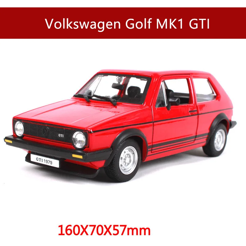 Bburago 1:24 1979 Volkswagen Golf GTI модель автомобиля из сплава Модель автомобиля украшение коллекция Подарочная игрушка - Цвет: Красный