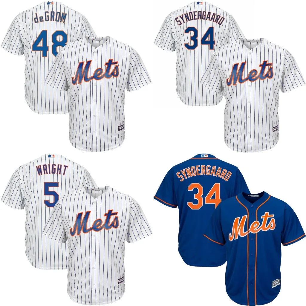 Мужчины Нью-Йорк майка Piazza Jacob deGrom Noah Syndergaard Давид Райт Джерси