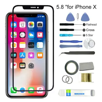

Mobile Phone Screen Replacement Outer Front Glass Touch Screen Repair Kit for iPhone X Touch Panel Tool Kits Precise ersatzglass