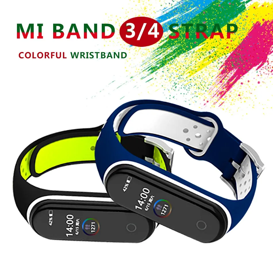 

New Bracelet for Xiaomi Mi Band 3 4 Sport Strap Watch Silicone Wrist Strap For xiaomi mi band 4 3 Correa Bracelet Miband 4 3