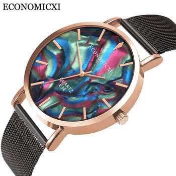 

Relojes Para Hombre Fashion Watch Men Slim Mesh Strap Minimalist Wristwatches For Men Quartz Watch New Brand Casual Male Clock