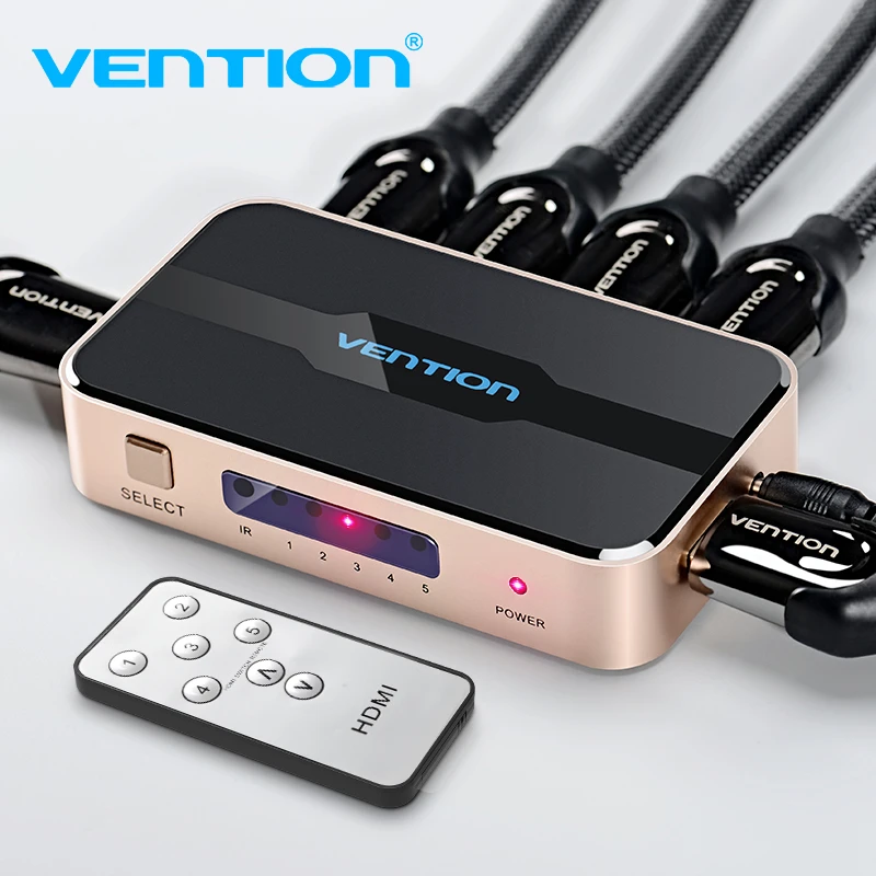 Monetære halvt Ass Vention Hdmi Splitter 5 Input 1 Output Hdmi Switch 5x1 For Xbox 360 Ps4  Smart Android Hdtv 4k 5 In 1 Out Hdmi Switcher Adapter - Kvm Switches -  AliExpress