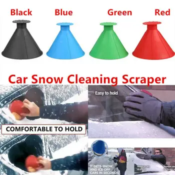 

Car Tool Cone Shaped Ice Scraper Window glass cleaning tool scraper Outdoor Funnel Windshield Magic home Snow Remover