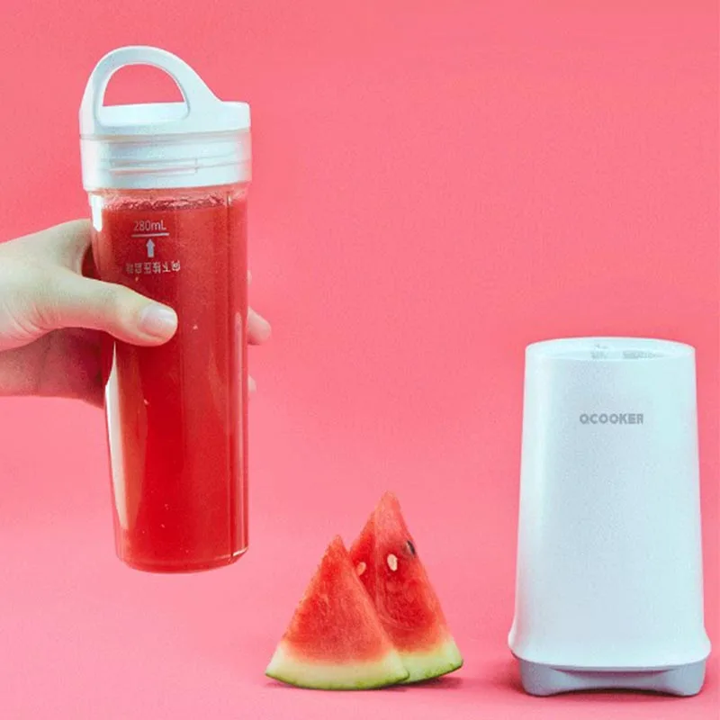 Оригинальная мини-соковыжималка Xiaomi Ocooker 280 мл 150 Вт портативная DIY соковыжималка, многофункциональная электрическая соковыжималка