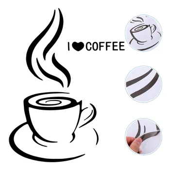 

1 Sheet Coffee Style Wall Decal Removable PVC Wall Sticker Decorative Wallpaper