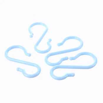 

Maya Blue Plastic Punch Cup Bowl S Shaped Hooks 4 Pcs