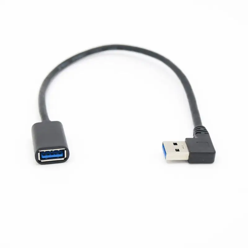 90 градусов под прямым углом супер скорость USB 3,0 мужчин и женщин Расширение адаптер для кабельного шнура 30 см/60 см - Цвет: 4NB1000293-B