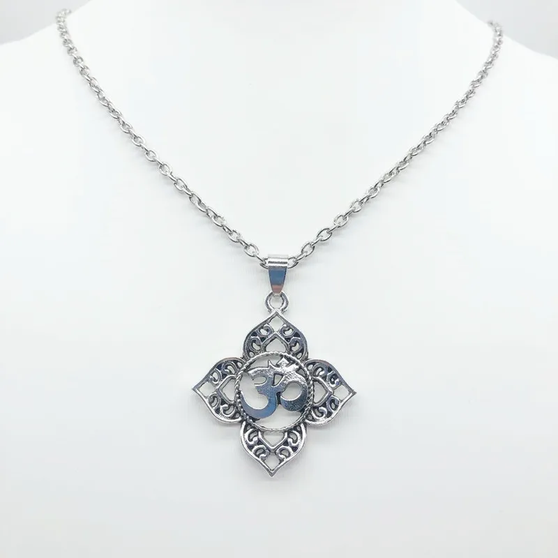 

New alloy mandala lotus sanskrit fashion men and women sweater necklace jewelry gift