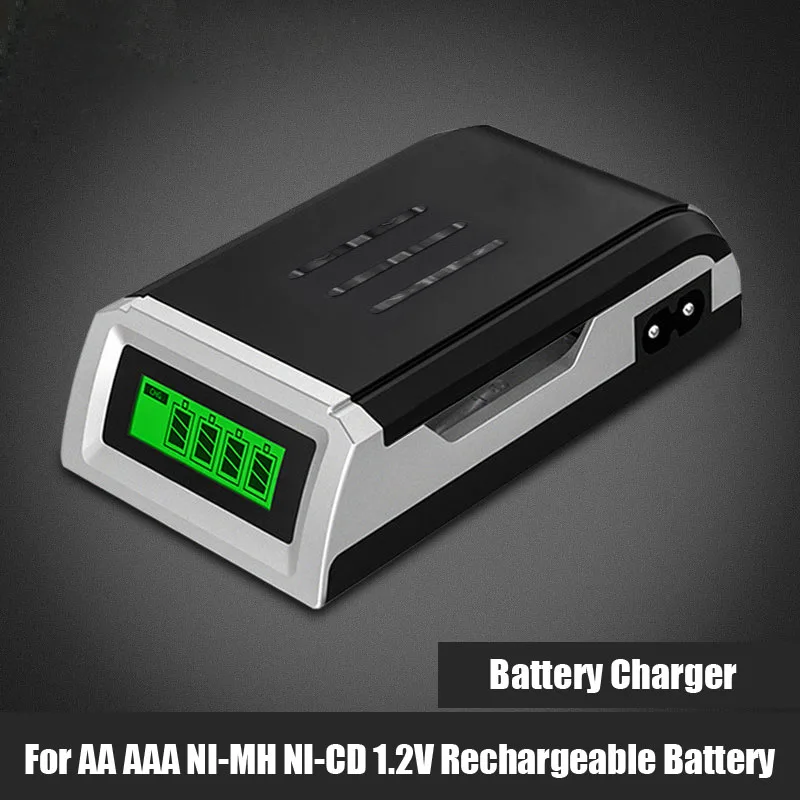 Зарядное устройство для аккумуляторов aa, ЖК-зарядное устройство для аккумуляторов aa, aaa, 4 слота, aaa зарядное устройство для nimh nicd, 1,2 в, aa, aaa