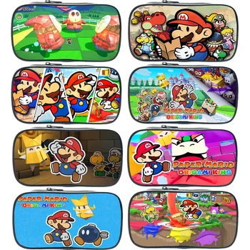 

Paper Mario The Origami King Pencil Case Kids Cartoon Anime Pen Box Students Boys Girls Large Capacity Stationery Storage Bag