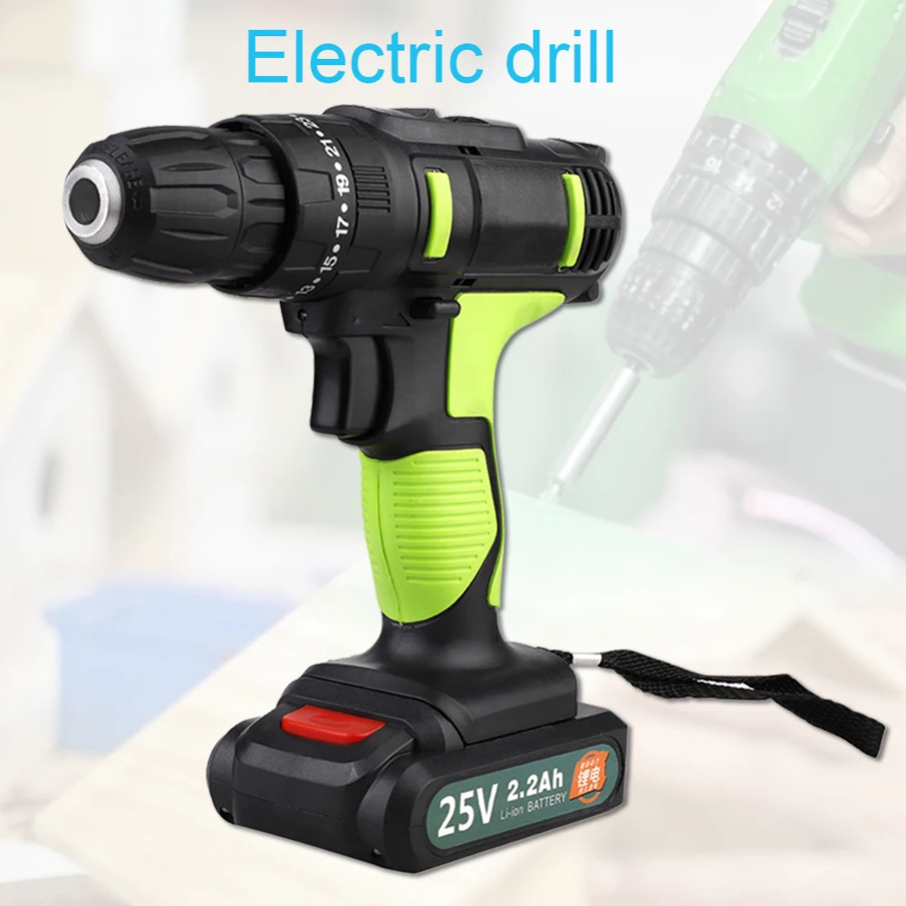 

25v Cordless Screwdriver Electric Drill Battery Mini Drill Rechargeable Electrical Tool With Li-Ion Battery